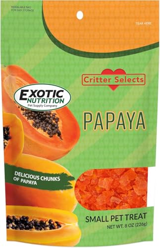 Exotic Nutrition Papaya Treat 1/2 LB - Healthy Natural Dried Fruit Treat - Rabbit, Guinea Pig, Hamster, Gerbil - view 2