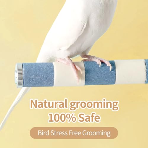 AOTU Bird Perch Rough-surfaced Parrot Perch Bird Stand for Cage– Durable Beak & Claw Trimming Grinding Stone f - view 7