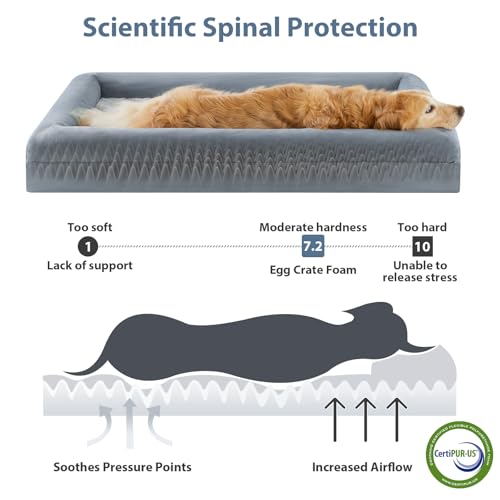 WNPETHOME XL Extra Large Dog Bed, Washable Dog Couch with Removable Waterproof Cover, Orthopedic Large Pet Sof - view 5