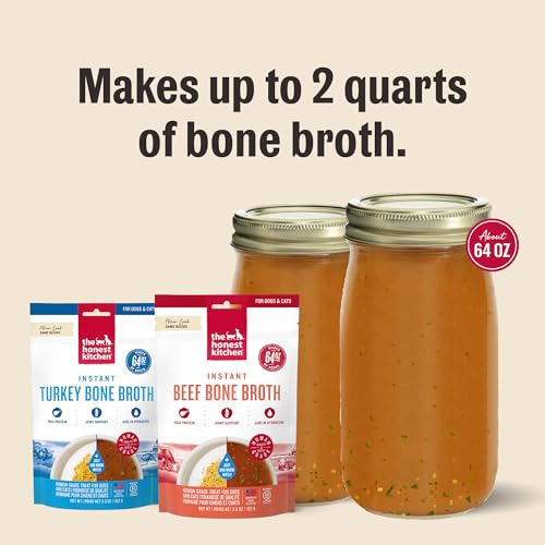 The Honest Kitchen Human Grade Daily Boosts Instant Beef Bone Broth with Turmeric for Dogs 3.6 Ounces - view 6
