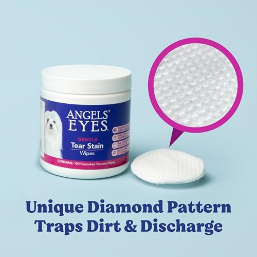 Angel's Eyes Gentle Tear Stain Wipes for Dogs and Cats - 100 Ct - Presoaked Textured (AEGTSW100) - view 5