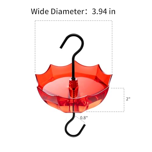 Ant Moat for Hummingbird and Oriole Feeder(5 OZ, 4 Pack) Umbrella Hummngbird Feeder Parts Hanging Ant Guard, F - view 4