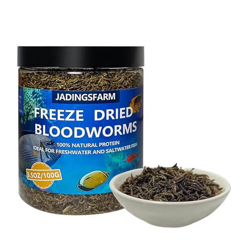 JADINGSFRAM Blood Worms Fish Food 3.5 oz, Freeze Dried Bloodworms for Fish, Bloodworms Fish Food for Freshwate - view 2