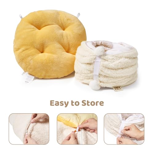 EHEYCIGA Cat Tunnel Bed for Indoor Cats, Cute Cat Donut Toy Tunnel for Small Large Cats with Washable Circle C - view 5