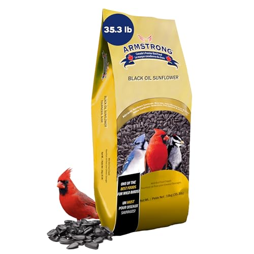 Armstrong Wild Bird Food Black Oil Sunflower Bird Seed, 35.3 Pounds - for Northern Cardinals, Blue Jays and Ha - view 2