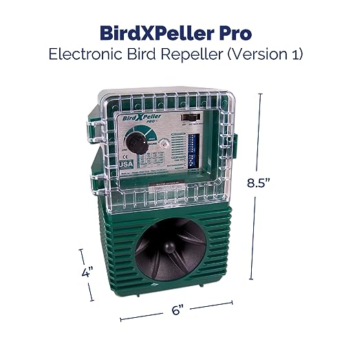 Bird-X BirdXPeller Pro Electronic Bird Preventer Version 1, Sonic Bird Decoy Device, Perfect for Pigeons, Star - view 3