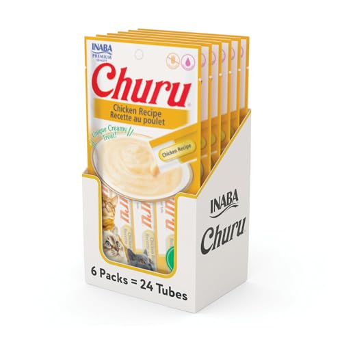 INABA Churu Cat Treats, Lickable, Squeezable Creamy Purée Cat Treat with Green Tea Extract & Taurine, 0.5 Ounc - view 2