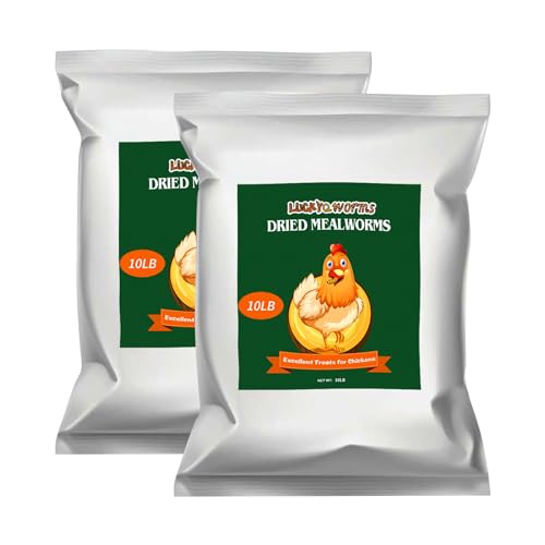 20lbs Mealworms, High-Protein Dried Mealworms for Birds, Chickens, Turtles, Fish, Hamsters and Hedgehogs, Non- - view 2