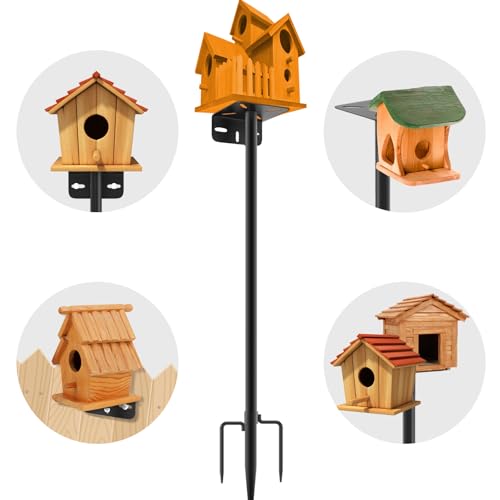 80 Inch Adjustable Bird Feeder Pole,Bird House Pole Suitable for Feeders & Birdhouse,Weather Station,Heavy-Dut - view 2