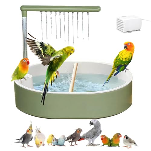Parrot Bathtub Bird Automatic Bath Shower,Large Bird Shower Fountain Indoor Bathtub with Running Water, Contai - view 2