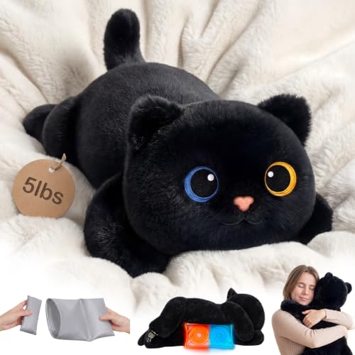 Mewaii Weighted Stuffed Animals 5 lbs Adjustable, Heated & Coolable 23 Inch Plush for Realistic Hug, Microwava - view 2