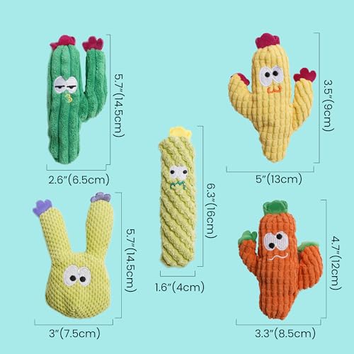 Pawsible Cat Toys for Indoor Cats, 100% Pure Organic Catnip-Filled Toys Without Cotton, Interactive Cactus Kit - view 4