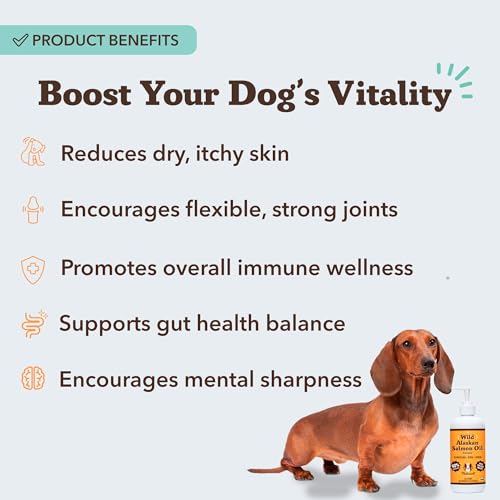 Natural Dog Company Wild Alaskan Salmon Oil Formula with Omega 3, Fish Oil for Dogs Supplement, Skin & Coat Do - view 4