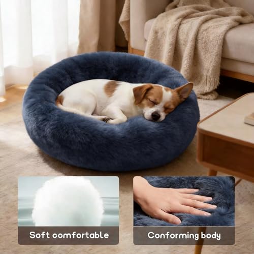 Comfort Donut Dog Bed - Ultra-Soft Pet Bed with Neck Support, 3 Sizes (Machine Washable) for Small/Medium/Larg - view 6