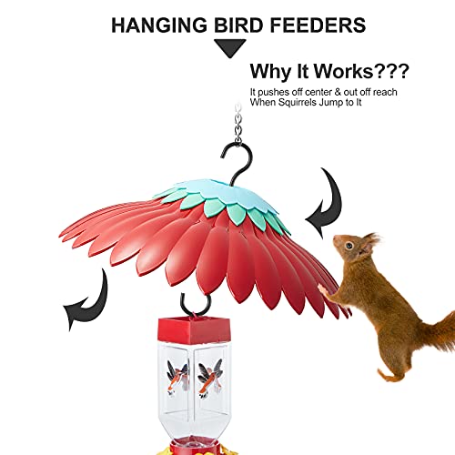 Bird Feeder Weather Guard Dome Cover Red Rain Shade for Hummingbird Feeders Built-in Moat Proof, Easy to Insta - view 5
