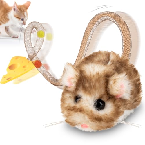 Migipaws Interactive MigiMouse Cat Toy 360° Rolling & Spin with Mesh Plastic Tail for Indoor Cats Smart Motion - view 2