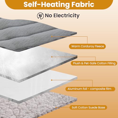 Self Warming Cat Bed, 22x16 Inch Reversible Two-Sided Use Self Heating Mat for Cats and Dogs, Washable Pets Cr - view 7
