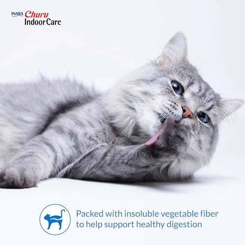 INABA Churu Indoor Care for Hairball Control, Functional Lickable Cat Treat with Taurine & Green Tea Extract,  - view 3