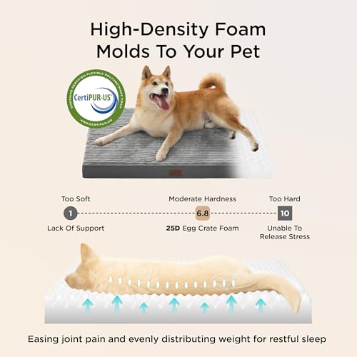 Bedsure Dog Beds Large Sized Dog- Orthopedic Pet Beds for Crate with Removable Machine Washable Cover, NOT Wat - view 4