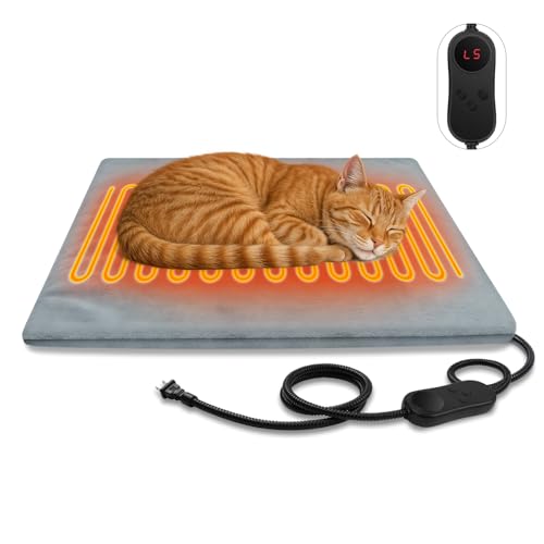 Pet Heating Pads for Cats & Dogs Outdoor Indoor, 17.7 * 17.7inches Puppy Cat Heating Pad Bed Mat Outdoor Water - view 2