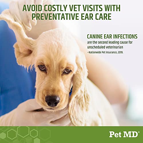 Pet MD Dog Ear Cleaning Wipes – Otic Cleanser for Dogs, Soothing Ear Care with Aloe Vera & Eucalyptus, Regular - view 4