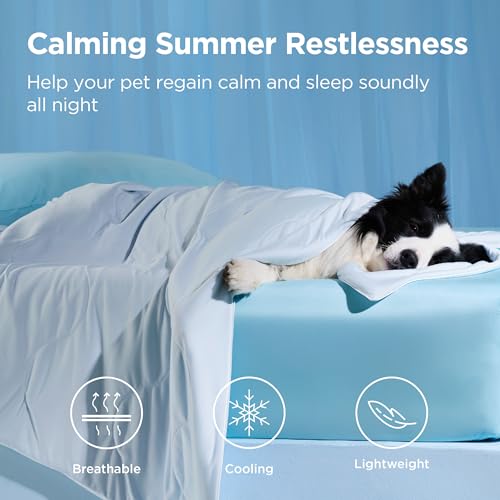 Bedsure Cooling Blanket for Small Dogs with Breathable Air-Core Fill Q-MAX>0.4 - Dog Cooling Mat Soft, Lightwe - view 5