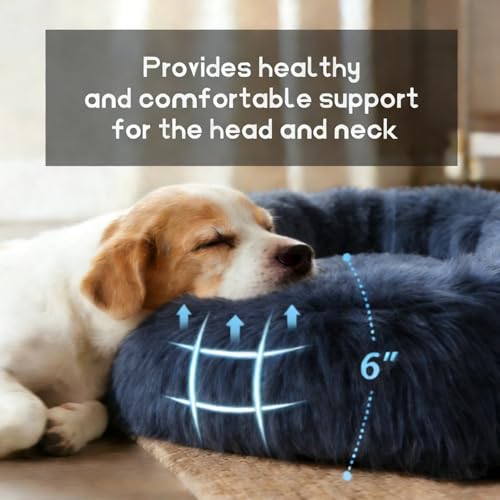 Comfort Donut Dog Bed - Ultra-Soft Pet Bed with Neck Support, 3 Sizes (Machine Washable) for Small/Medium/Larg - view 3
