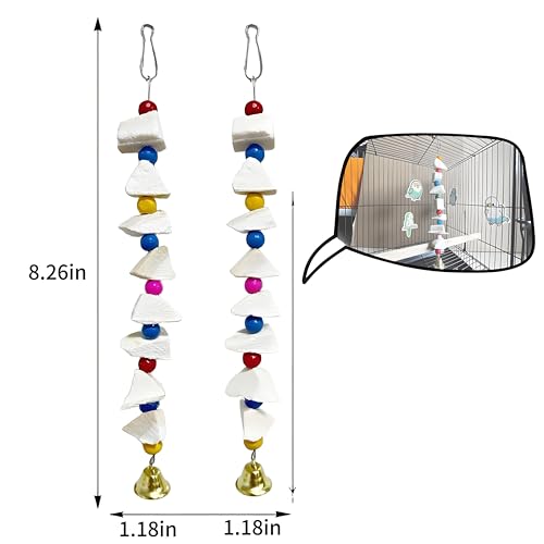 Parrot Toys 4-Pack with Cuttlebone for Birds - Calcium Chew Toys & Grinding Stone for Parakeets, Budgies, Cock - view 5