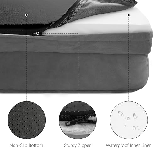 Orthopedic Dog Bed with Sides - Dog Sofa Beds for Medium Dogs, Supportive Foam Pet Couch Bed with Washable Rem - view 4