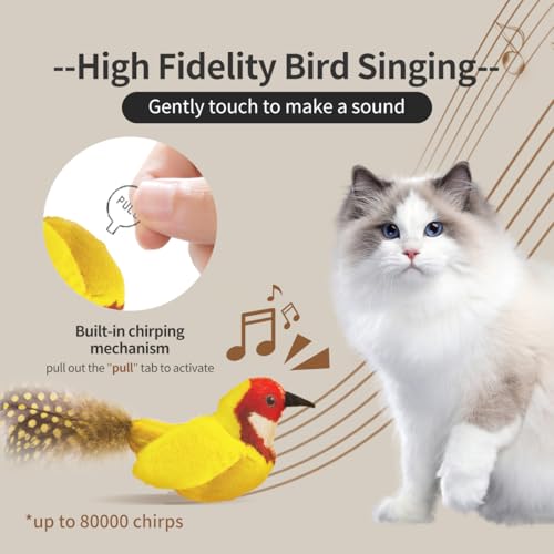 Catnip Cat Toys Satisfy Cat's Natural Hunting Instintion for Indoors Cats Feather Toys Interactive with Lifeli - view 3