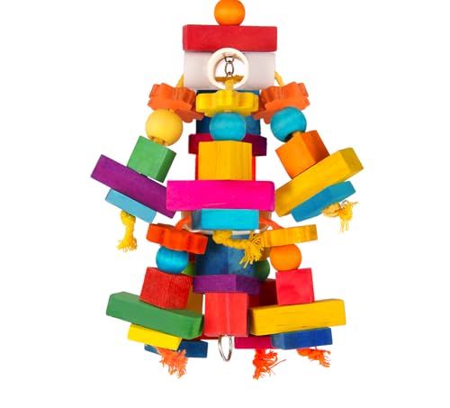 Kyouki Large Parrot Toy, Bird Toys for Cockatoos,Macaws, African Grey, Parrots,Conures, Lovebirds, Multicolore - view 2