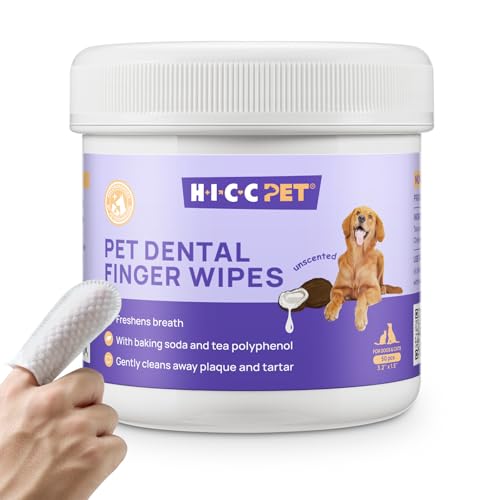 HICC Pet Teeth Cleaning Wipes for Dogs & Cats, Vet-Recommended Remove Bad Breath & Plaque & Tartar Buildup, Do - view 2