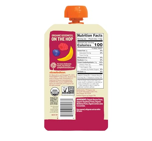 Peter Rabbit Organics Fruit Flavors Variety Pack - Squeezable Snack Pouches 4 oz. (Pack of 18) - view 3