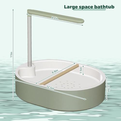 Parrot Bathtub Bird Automatic Bath Shower,Large Bird Shower Fountain Indoor Bathtub with Running Water, Contai - view 3