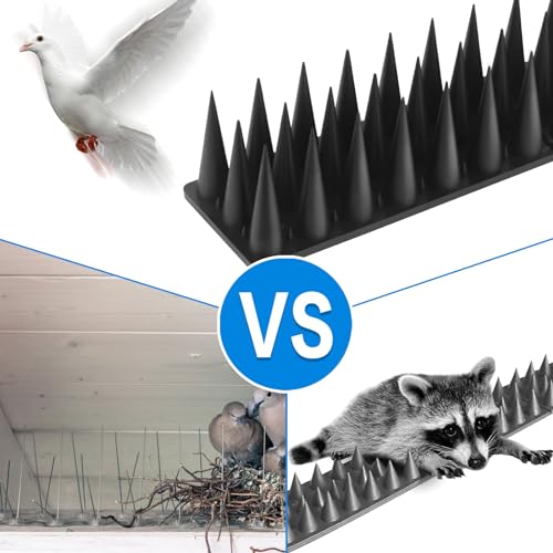 BORHOOD Bird Spikes, 20 Pack Pigeon Deterrent for Small Birds Raccoon Cats Defender for Outside to Keep Squirr - view 5
