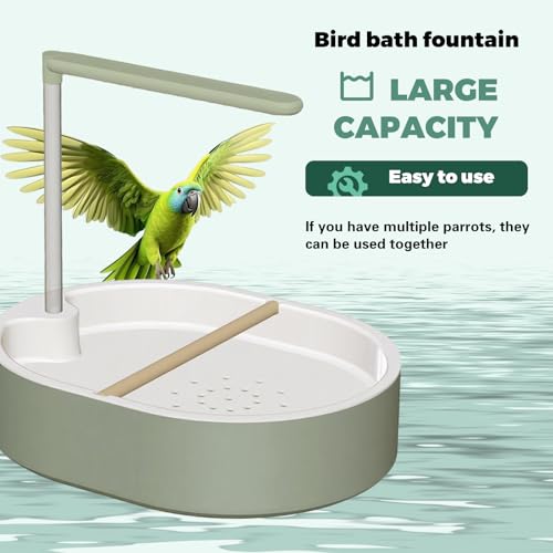 Parrot Bathtub Bird Automatic Bath Shower,Large Bird Shower Fountain Indoor Bathtub with Running Water, Contai - view 4