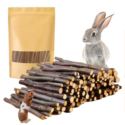 600g Organic Apple Sticks Small Animals Molar Wood Treats Toys for Chinchillas Guinea Pig Rabbits Hamster Gerb - view 2