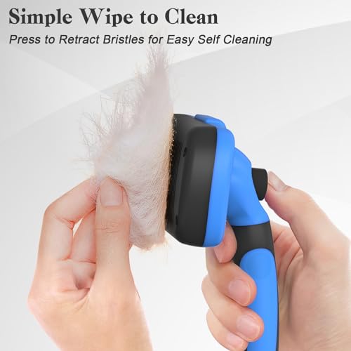 Swihauk Self Cleaning Slicker Brush - Skin Friendly Deshedding Grooming Tool for Dogs & Cats, Suitable for She - view 4
