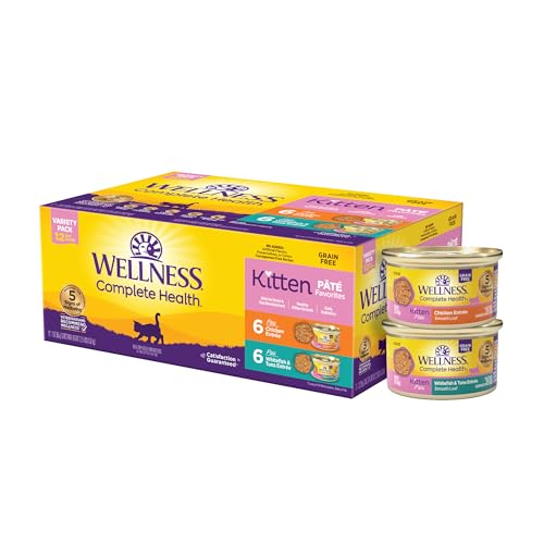 Wellness Complete Health Pate Variety Pack Kitten Canned Wet Cat Food, Natural, Protein Rich, Grain Free, Whit - view 2