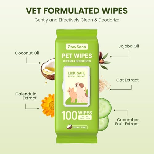 Hypoallergenic Pet Wipes for Dogs & Cats – Quick Clean & Deodorize Paws, Butt, Eyes, Ears, Face & Fur | Daily  - view 5