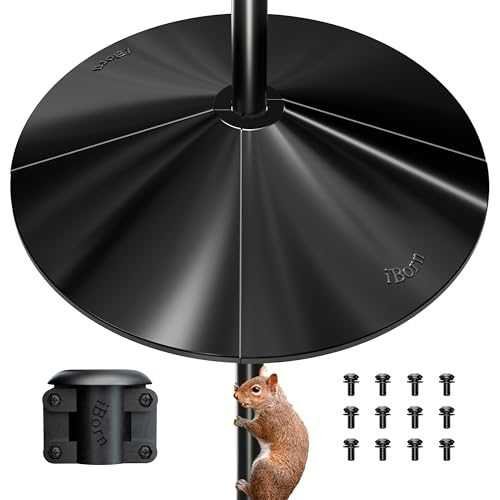 iBorn Squirrel Baffle for Bird Feeder Pole, 19.5” Oversized Squirrel Guard Defender, Bird Feeder for Outdoors  - view 2