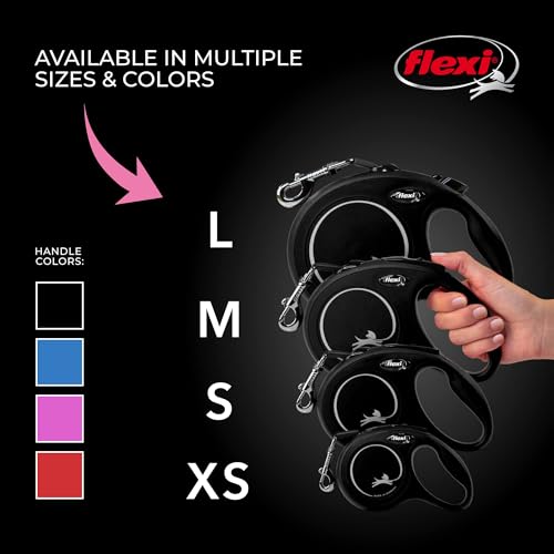 FLEXI New Classic Tape Retractable Dog Leash for Large Dogs Upto 110 lbs. – 26 ft., Black | Tangle Free Pet Wa - view 7