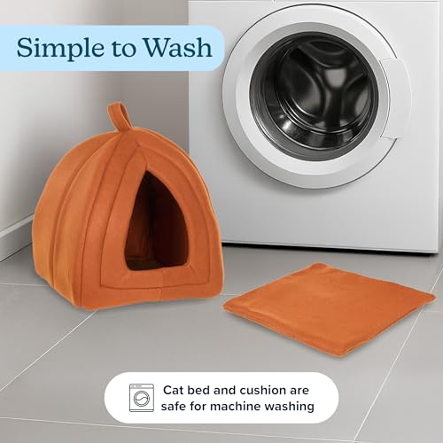 Cat House - Indoor Cat Bed with Removable Foam Cushion - Pet Tent for Kittens, Rabbits, Guinea Pigs, and Other - view 6