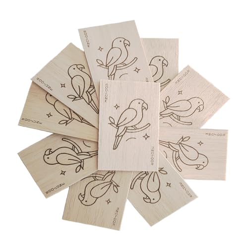 Bird Toys Chew Toys 100% Natural - 10 Pack Balsa Wood Chips, The Softest Wood in The World - Bird Cage Accesso - view 6