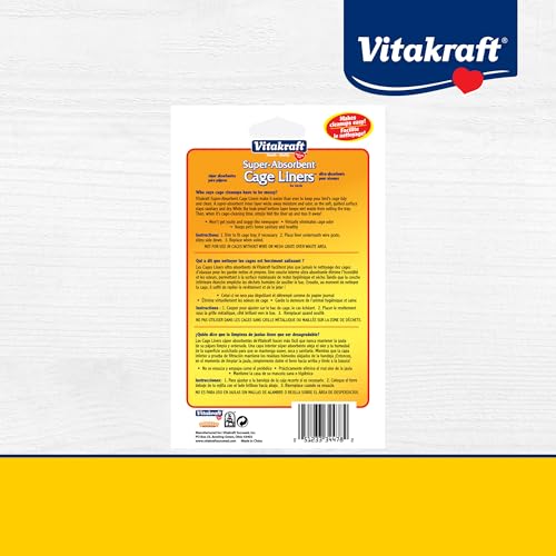 Vitakraft Cage Liners for Birds - For Parrot, Parakeet, Conure, and Cockatiel Cages White 20" X 18" 7 Count, P - view 8