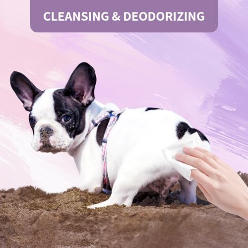 IMMHABI 400 PCS Pet Wipes for Paws and Butt Hypoallergenic Pets Cleansing & Deodorizing Anal Gland Hygienic Pu - view 4