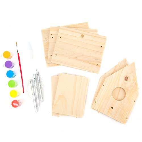 Made By Me Build & Paint Your Own Wooden Toys, DIY Wood Craft Kit, Easy to Assemble, Birdhouse - view 4