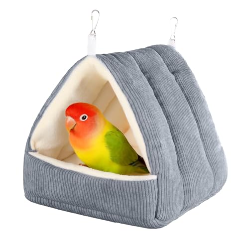 Medium Winter Warm Bird House and Bird Bed for Cage with Soft Plush Hanging Hammock & Hut Tent, Hideaway Sleep - view 2