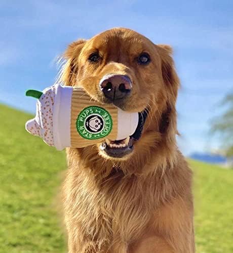 Nestpark Parody Star Pups Coffee Dog Toy Pup'kin Spice Latte - Funny Plush Squeaky Crinkle Dog Toys for Medium - view 3