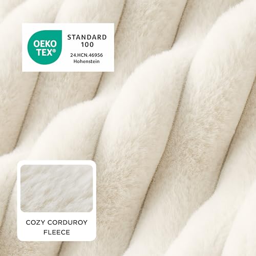 Bedsure ComfyFleece Cute Dog Bed for Small Medium Dogs - Washable Furry Puppy Beds, Rectangle Orthopedic Cordu - view 3